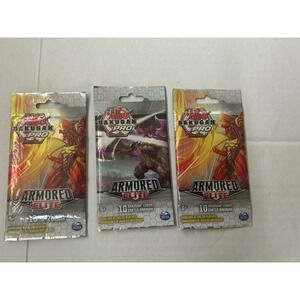 BAKUGAN PRO ARMORED ELITE LOT OF 3 PACKS,‎ 30 TOTAL CARDS UNOPENED PACKS